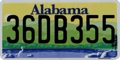 AL license plate 36DB355