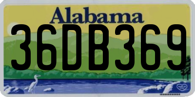 AL license plate 36DB369