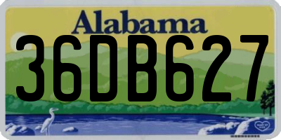 AL license plate 36DB627