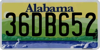 AL license plate 36DB652