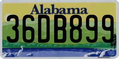 AL license plate 36DB899