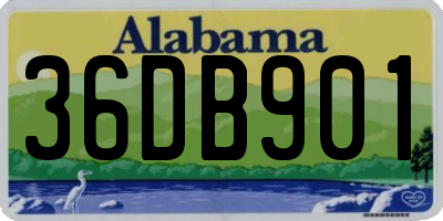 AL license plate 36DB901