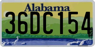 AL license plate 36DC154