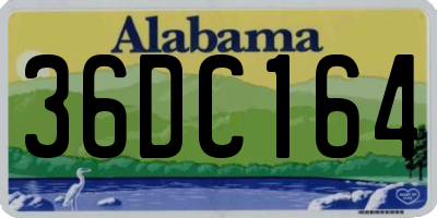 AL license plate 36DC164