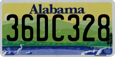 AL license plate 36DC328