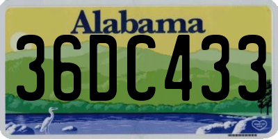 AL license plate 36DC433