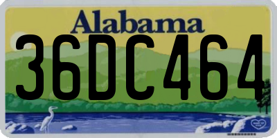 AL license plate 36DC464