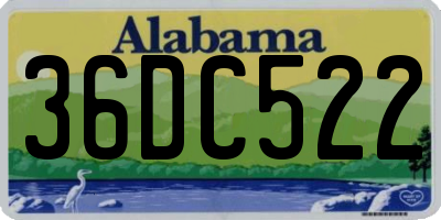AL license plate 36DC522