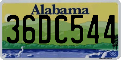 AL license plate 36DC544