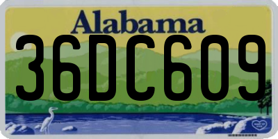 AL license plate 36DC609