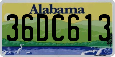 AL license plate 36DC613