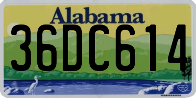 AL license plate 36DC614