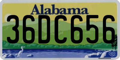 AL license plate 36DC656