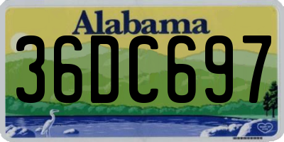 AL license plate 36DC697