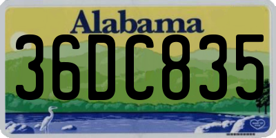 AL license plate 36DC835