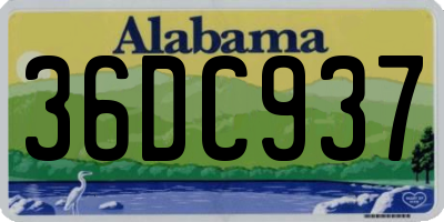 AL license plate 36DC937
