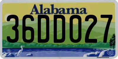 AL license plate 36DD027