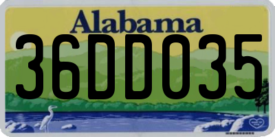 AL license plate 36DD035