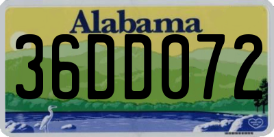 AL license plate 36DD072