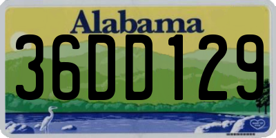 AL license plate 36DD129