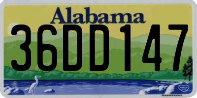 AL license plate 36DD147