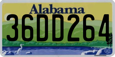 AL license plate 36DD264