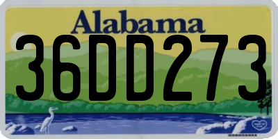 AL license plate 36DD273
