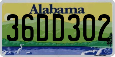 AL license plate 36DD302