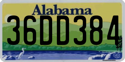 AL license plate 36DD384
