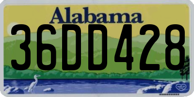 AL license plate 36DD428