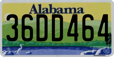 AL license plate 36DD464