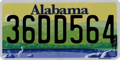 AL license plate 36DD564