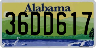 AL license plate 36DD617