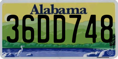 AL license plate 36DD748