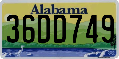 AL license plate 36DD749