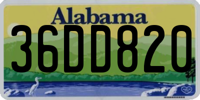 AL license plate 36DD820