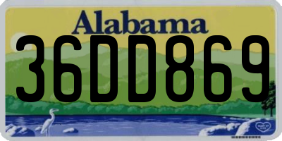 AL license plate 36DD869
