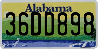 AL license plate 36DD898