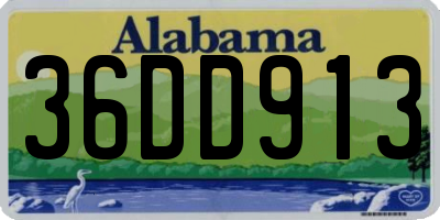 AL license plate 36DD913