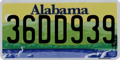 AL license plate 36DD939