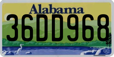 AL license plate 36DD968