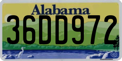 AL license plate 36DD972