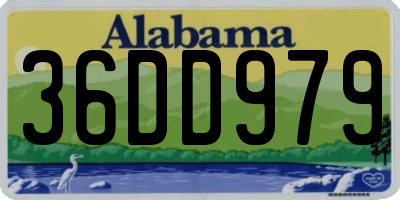 AL license plate 36DD979