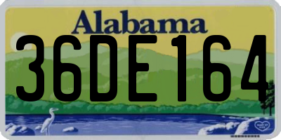 AL license plate 36DE164