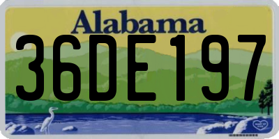 AL license plate 36DE197