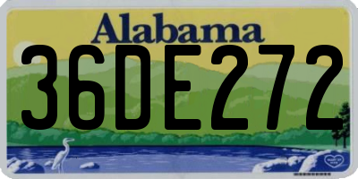 AL license plate 36DE272