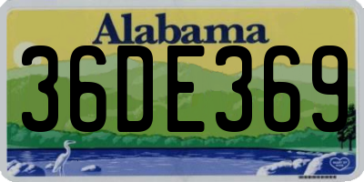 AL license plate 36DE369