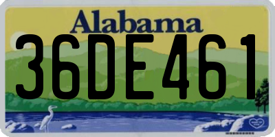 AL license plate 36DE461