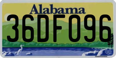 AL license plate 36DF096