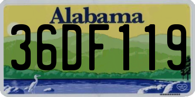 AL license plate 36DF119